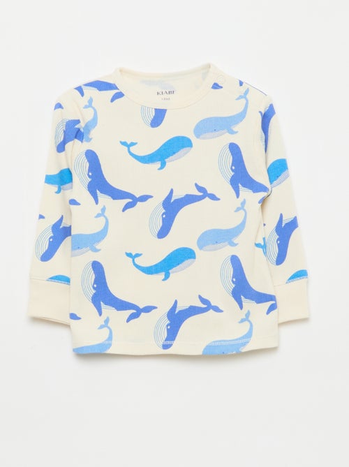 2-delige pyjamaset van geribd katoen - Kiabi