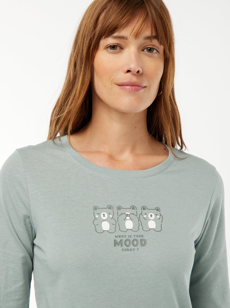 2-delige pyjamaset van jersey Blauw - Kiabi