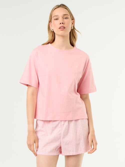 2-delige pyjamaset van katoenen jersey - T-shirt + short - Kiabi