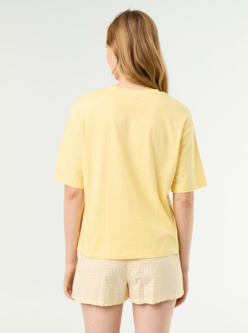 2-delige pyjamaset van katoenjersey - T-shirt + short - Kiabi 2-delige pyjamaset van katoenjersey - T-shirt + short - Kiabi