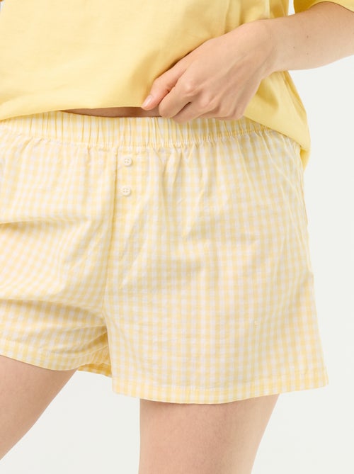 2-delige pyjamaset van katoenjersey - T-shirt + short - Kiabi 2-delige pyjamaset van katoenjersey - T-shirt + short - Kiabi