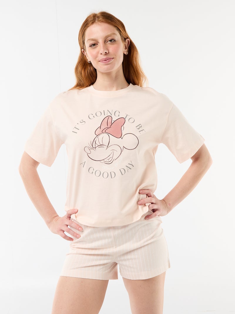 2-delige pyjamashort met 'Minnie'-print Rose - Kiabi