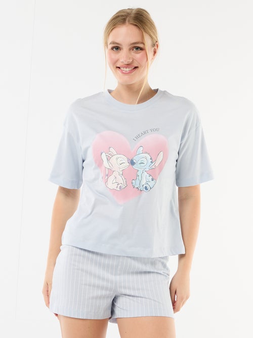 2-delige pyjamashort met 'Stitch'-print - Kiabi