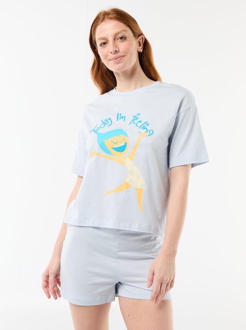 2-delige pyjamashort met 'Vice Versa'-print - Kiabi