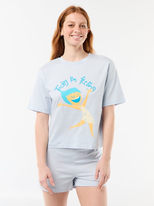 2-delige pyjamashort met 'Vice Versa'-print - Kiabi