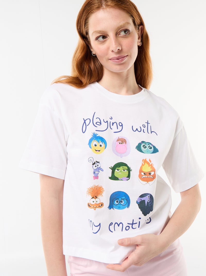 2-delige pyjamashort met 'Vice Versa'-print Wit - Kiabi