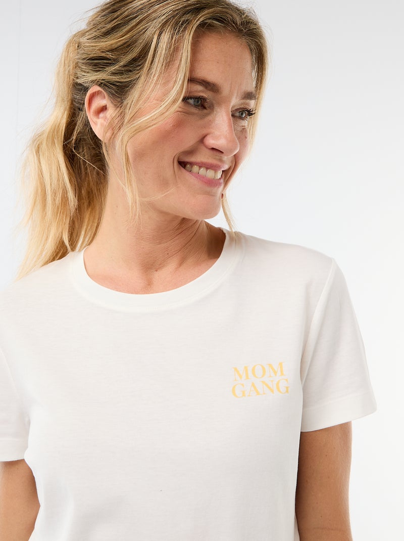 2-delige pyjamashort 'Moederdag' Wit - Kiabi