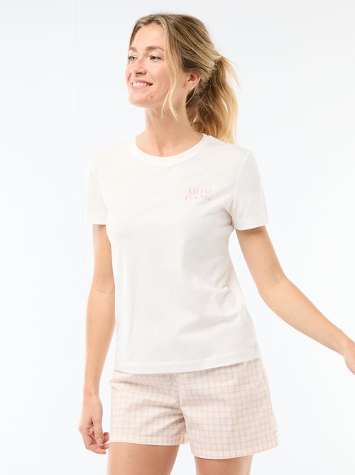 2-delige pyjamashort 'Moederdag' - Kiabi