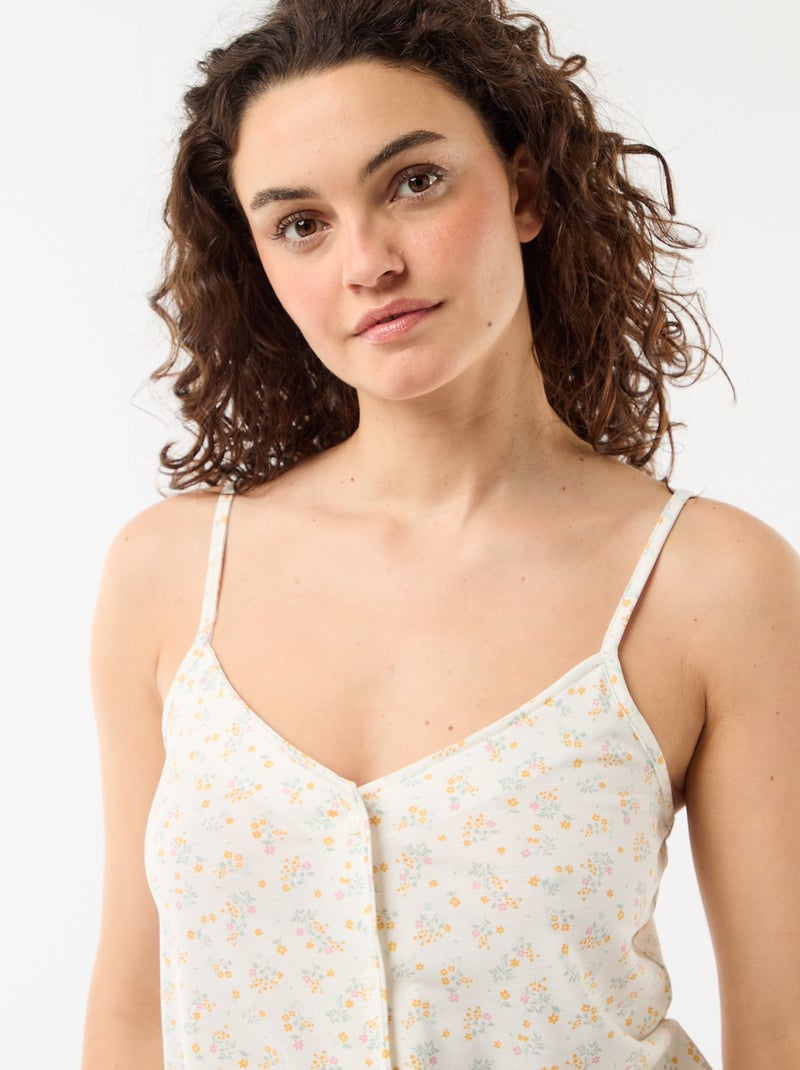 2-delige pyjamashortset met print Biege - Kiabi