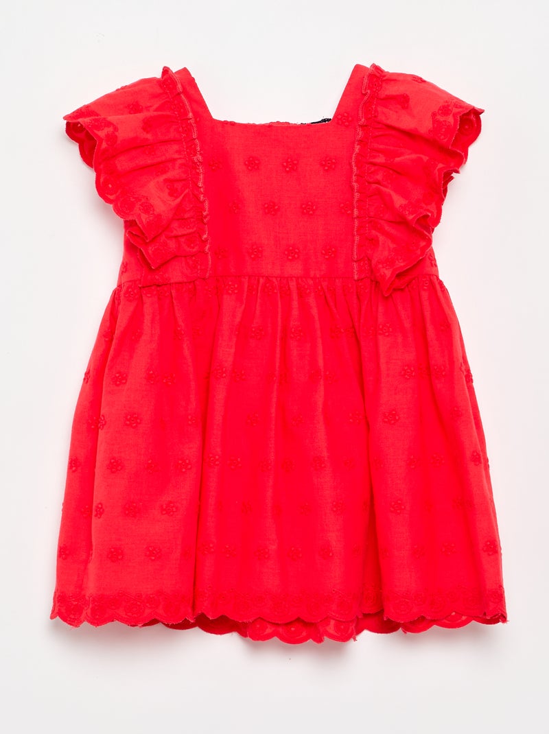 2-delige set - mouwloze jurk + slip Rood - Kiabi