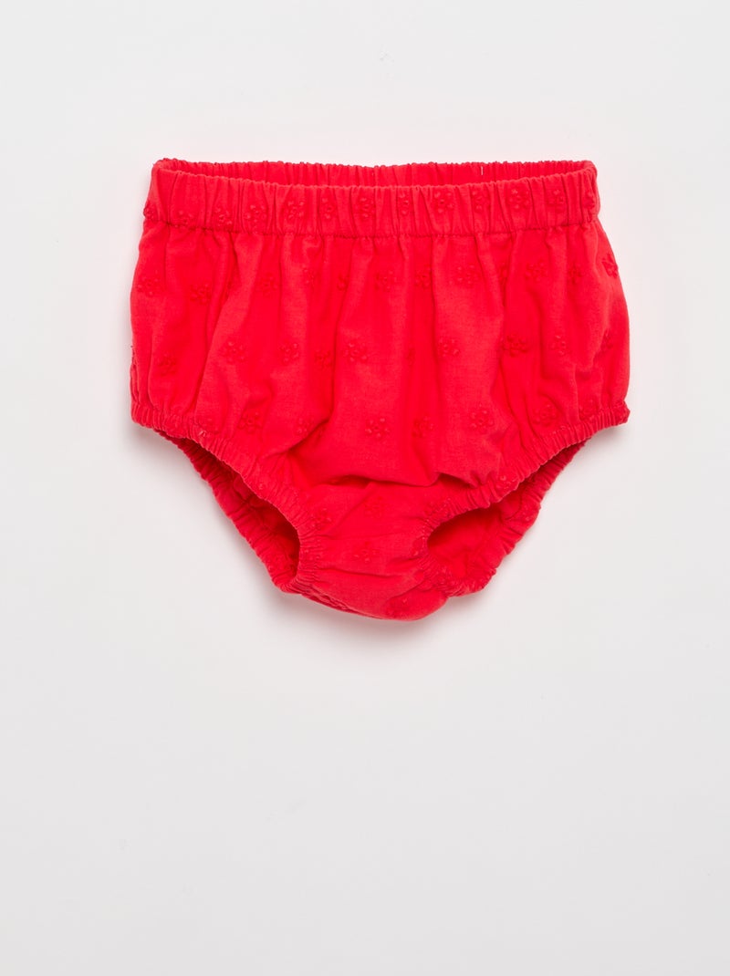 2-delige set - mouwloze jurk + slip Rood - Kiabi