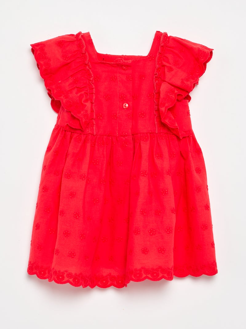 2-delige set - mouwloze jurk + slip Rood - Kiabi