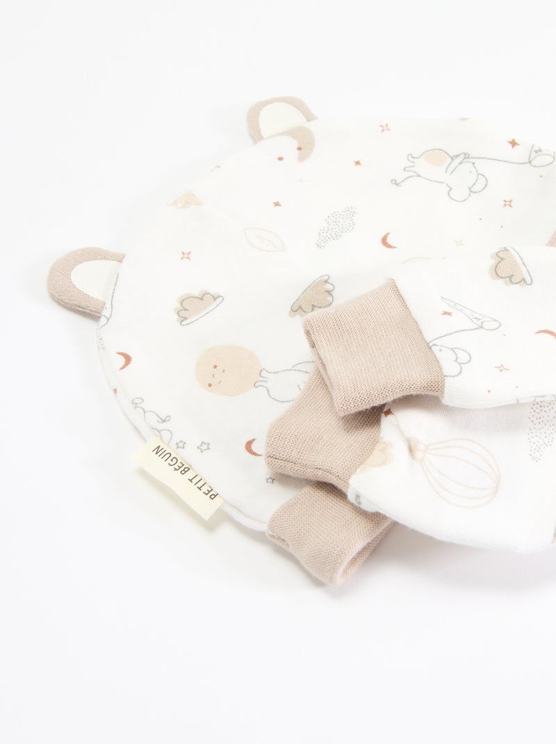 2-delige set - muts en wanten 'Petit Béguin' Biege - Kiabi