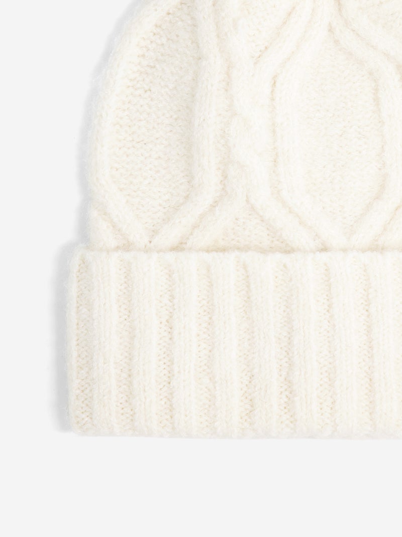 2-delige set - Muts met pompon + nekwarmer Biege - Kiabi
