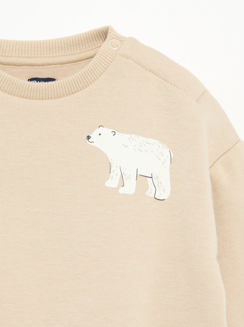 2-delige set - Sweater + broek Biege - Kiabi