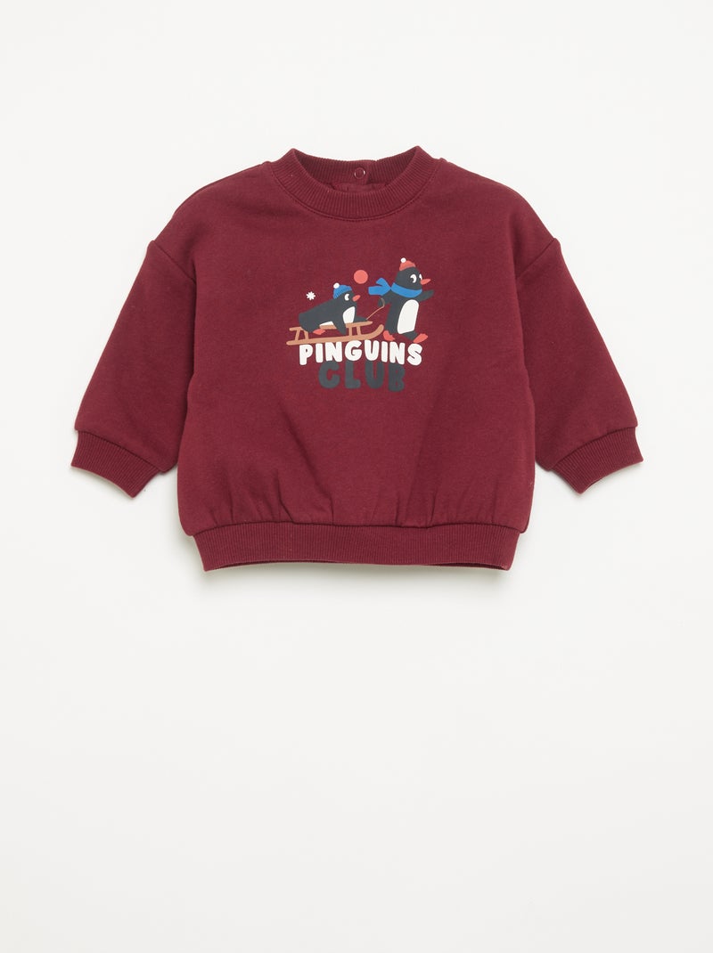 2-delige set - Sweater + broek Bordeaux - Kiabi