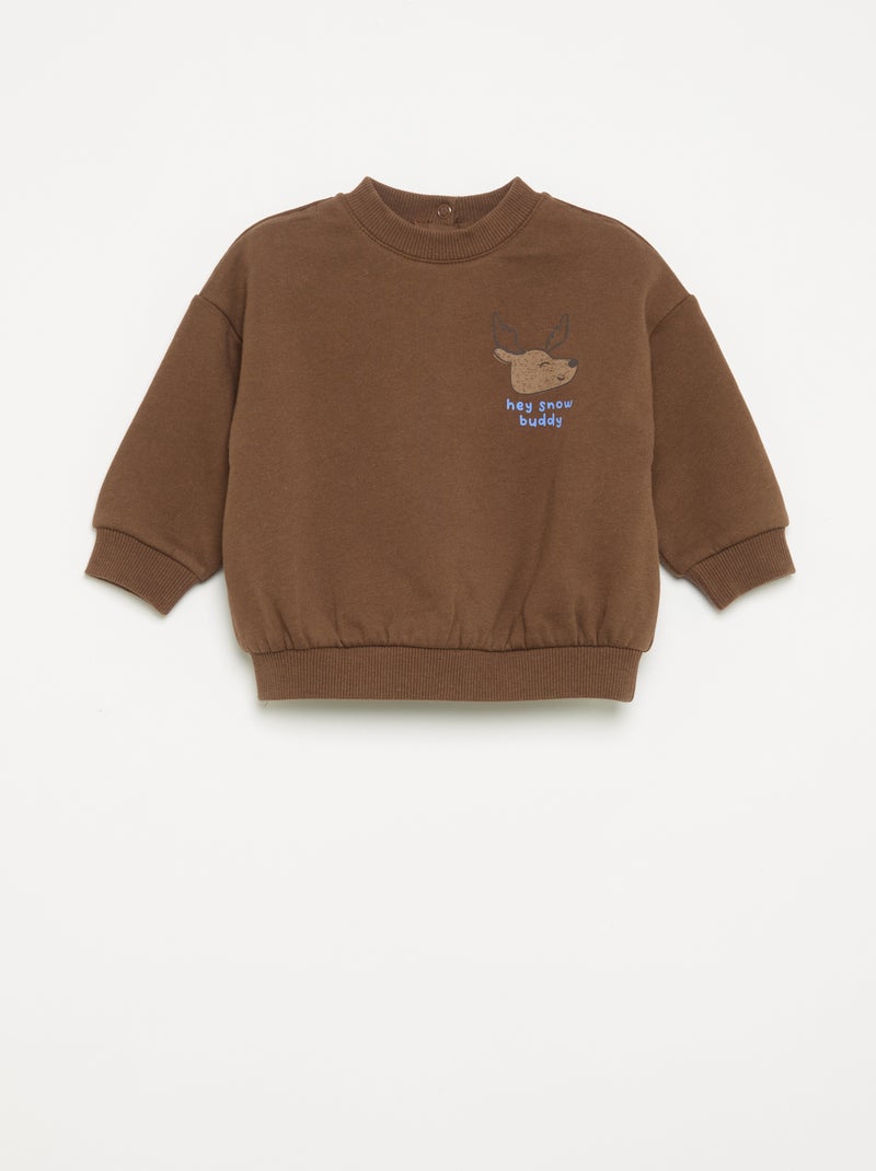 2-delige set - Sweater + broek Bruin - Kiabi