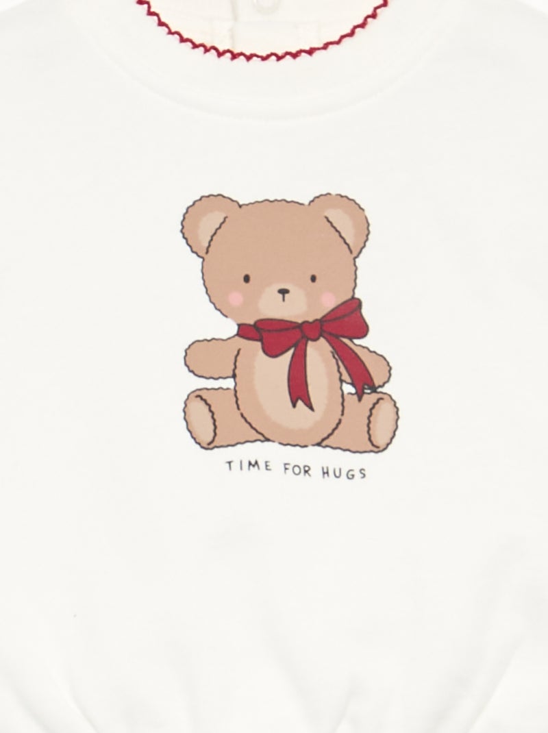 2-delige set - Sweater + broek Wit - Kiabi