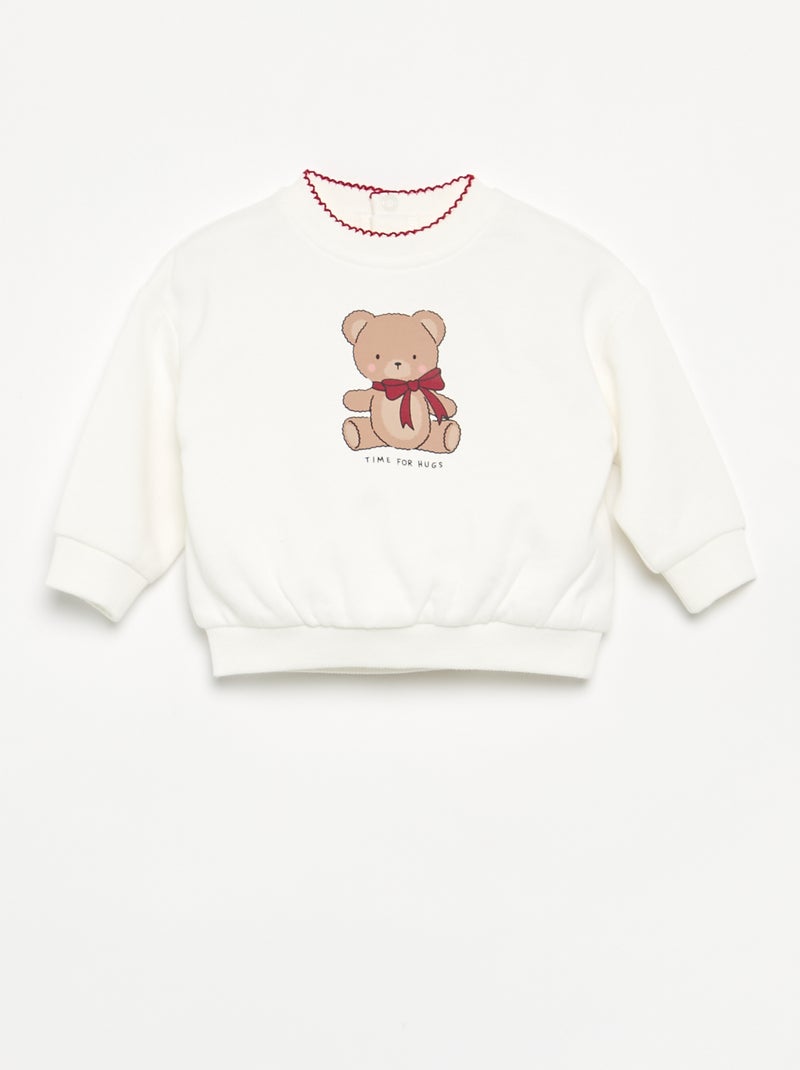 2-delige set - Sweater + broek Wit - Kiabi