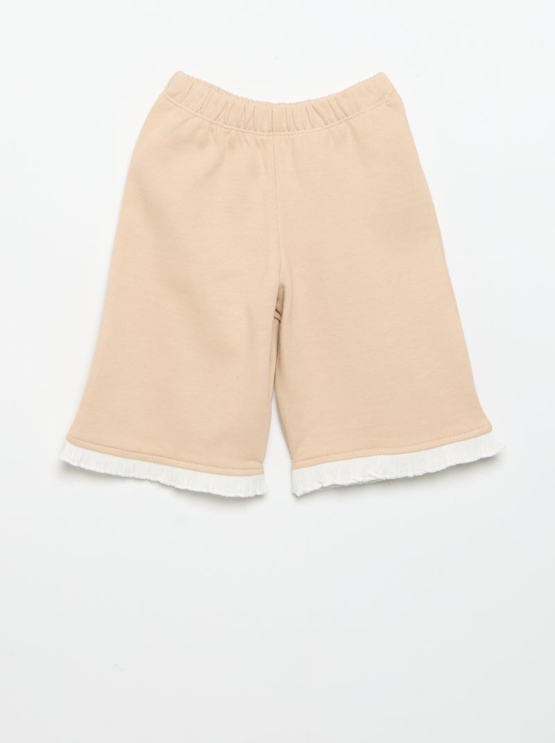 2-delige set - Sweater + wijde broek Biege - Kiabi