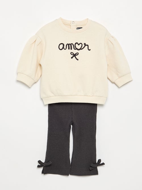 2-delige set - sweatshirt + broek - Kiabi