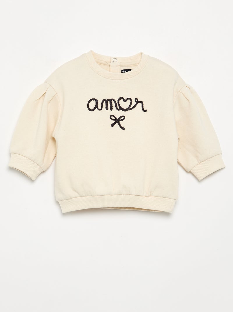 2-delige set - sweatshirt + broek Beige - Kiabi