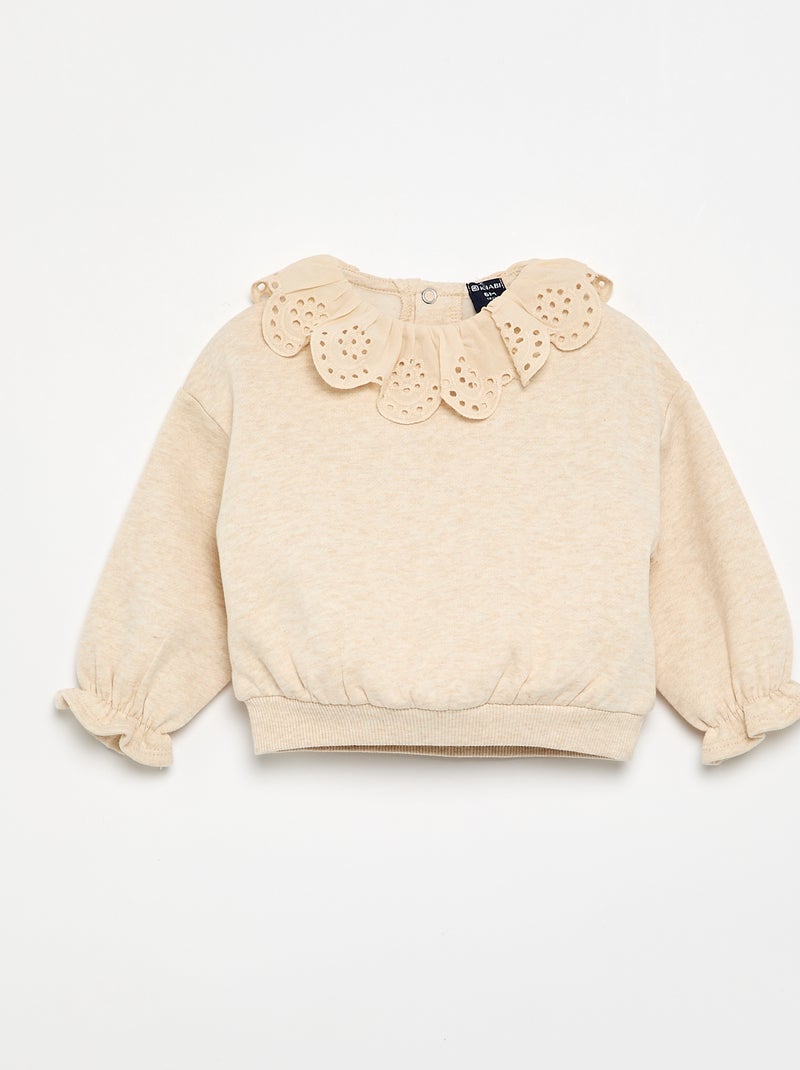 2-delige set - sweatshirt + broek Biege - Kiabi