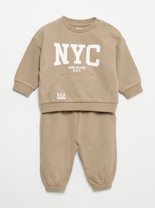 2-delige set - sweatshirt + joggingbroek - Kiabi 2-delige set - sweatshirt + joggingbroek - Kiabi