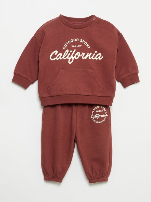 2-delige set - sweatshirt + joggingbroek - Kiabi 2-delige set - sweatshirt + joggingbroek - Kiabi