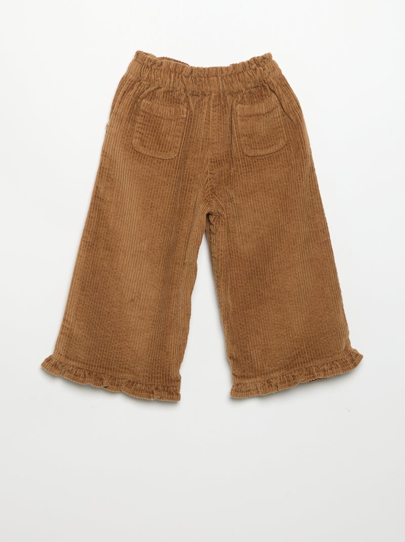 2-delige set - T-shirt + fluwelen pantalon Wit - Kiabi