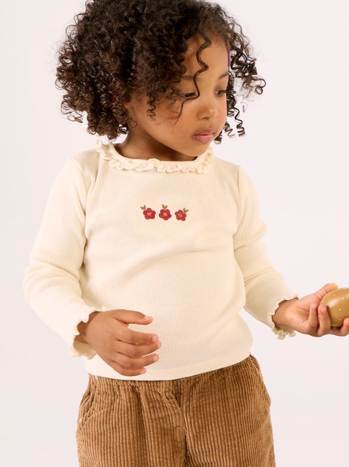 2-delige set - T-shirt + fluwelen pantalon - Kiabi