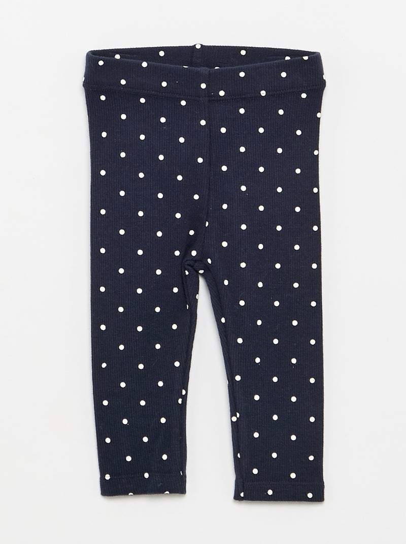 2-delige set - T-shirt met lange mouwen + legging Biege - Kiabi