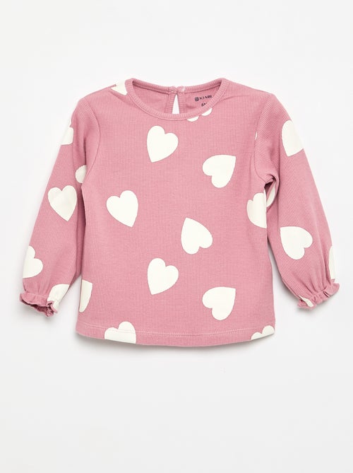 2-delige set - T-shirt met lange mouwen + legging - Kiabi