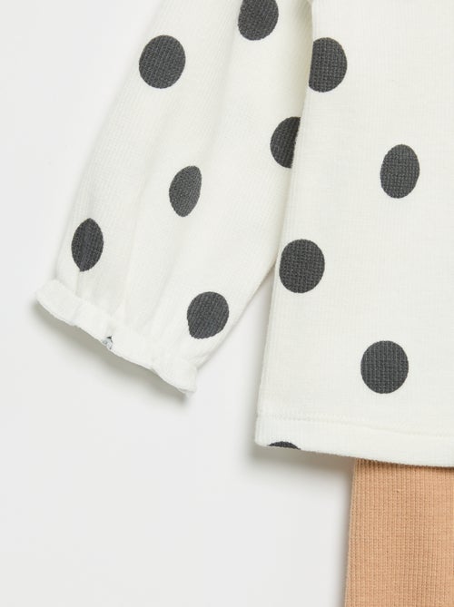 2-delige set - T-shirt met lange mouwen + legging - Kiabi