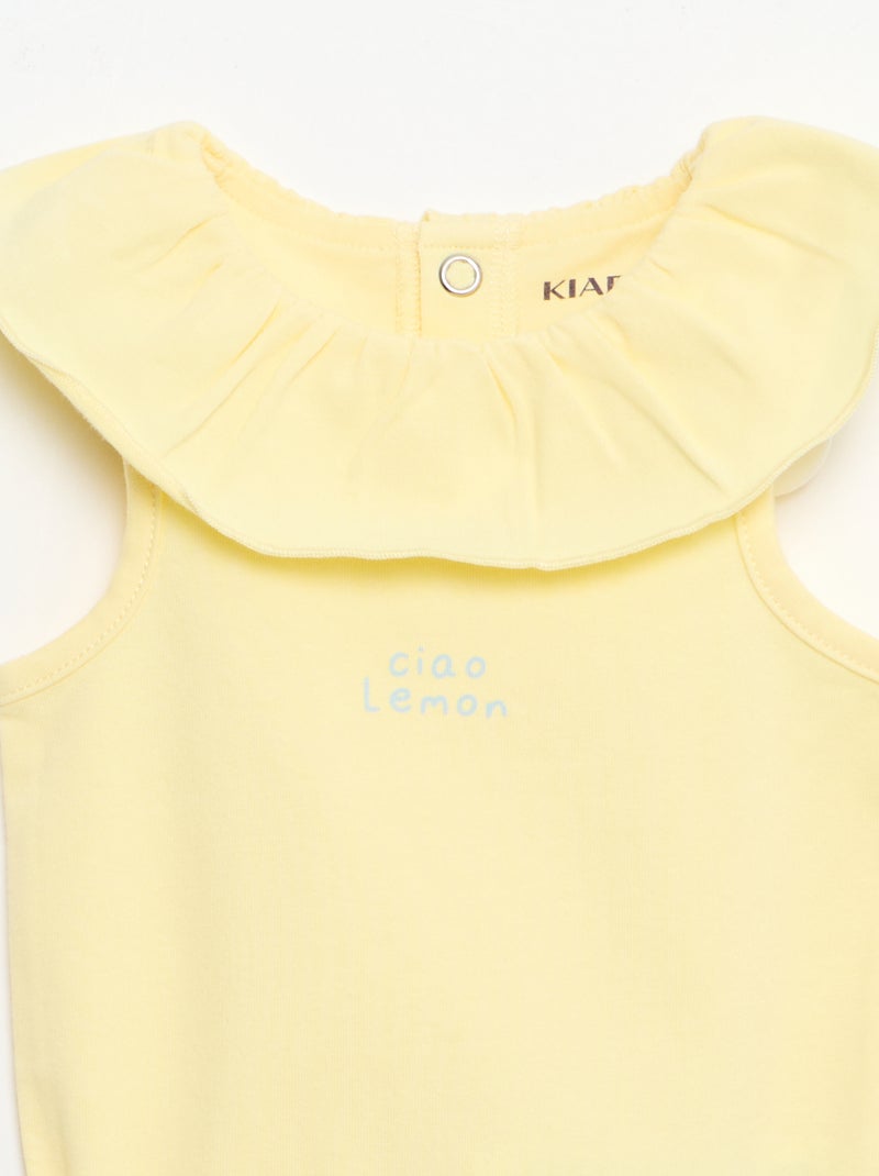 2-delige set: body en slip Geel - Kiabi