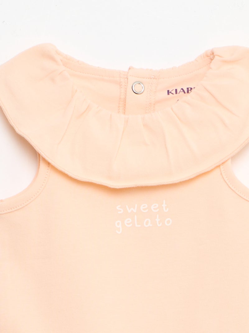 2-delige set: body en slip Rose - Kiabi