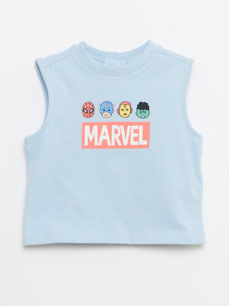 2-delige set: débardeur + short 'Marvel' Blauw - Kiabi