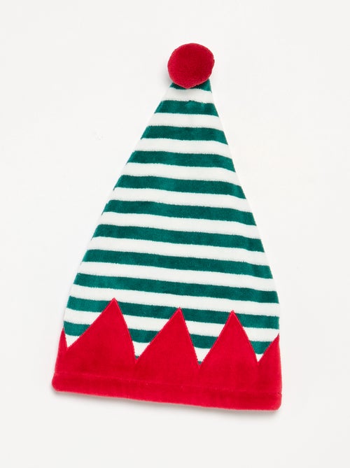 2-delige set 'Kerst' van fluweel - slaappakje + muts - Kiabi