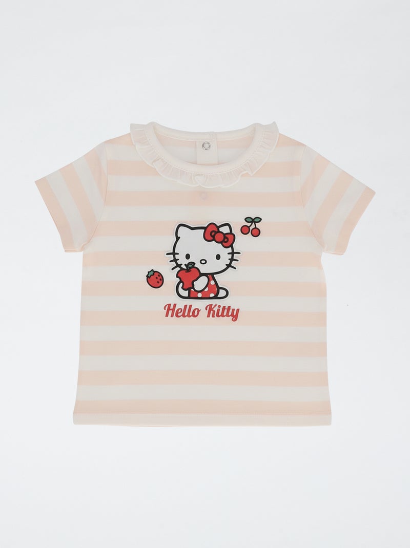 2-delige set korte jumpsuit + super 'Hello Kitty' T-shirt Rose - Kiabi