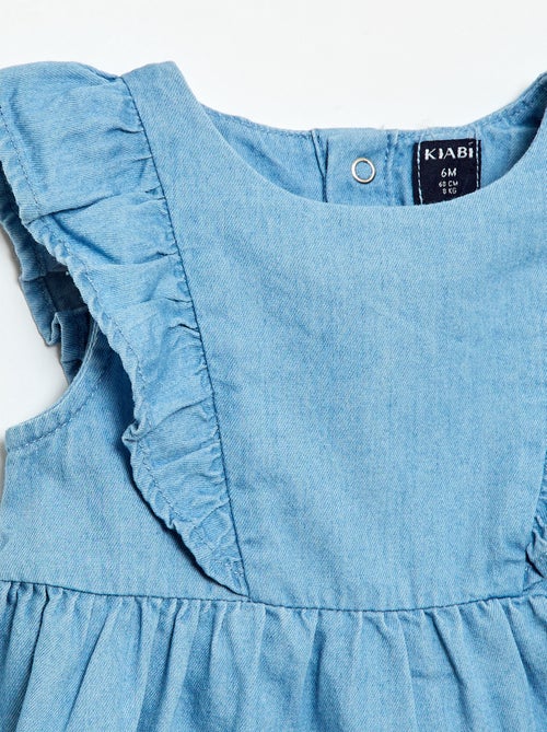 2-delige set met jurk en broekje van denim - Kiabi