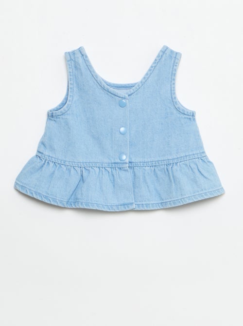 2-delige set met short en T-shirt van denim - Kiabi