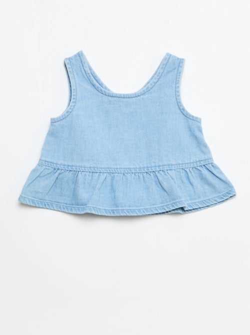 2-delige set met short en T-shirt van denim - Kiabi