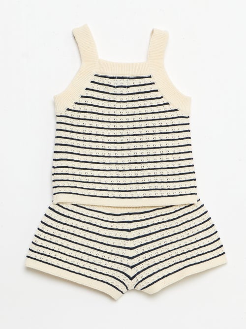 2-delige set met short en T-shirt van haakwerk - Kiabi