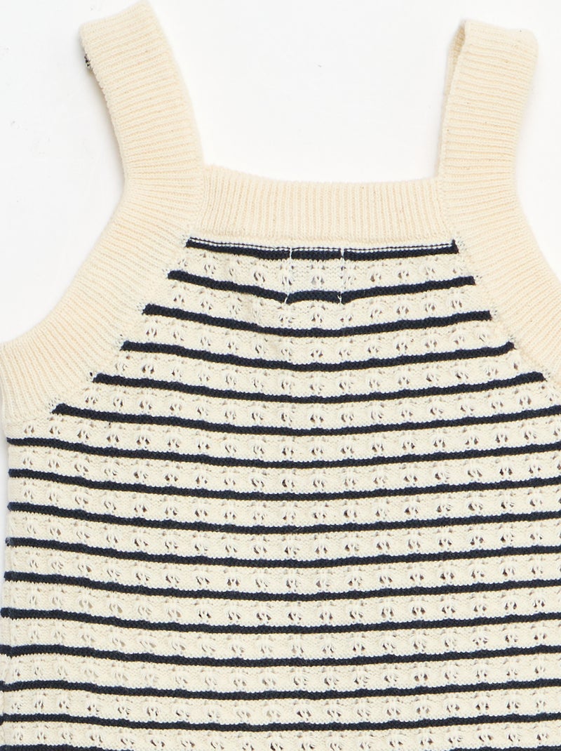 2-delige set met short en T-shirt van haakwerk Blauw - Kiabi