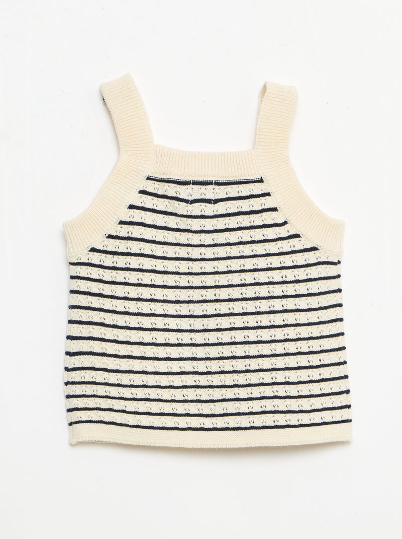 2-delige set met short en T-shirt van haakwerk Blauw - Kiabi