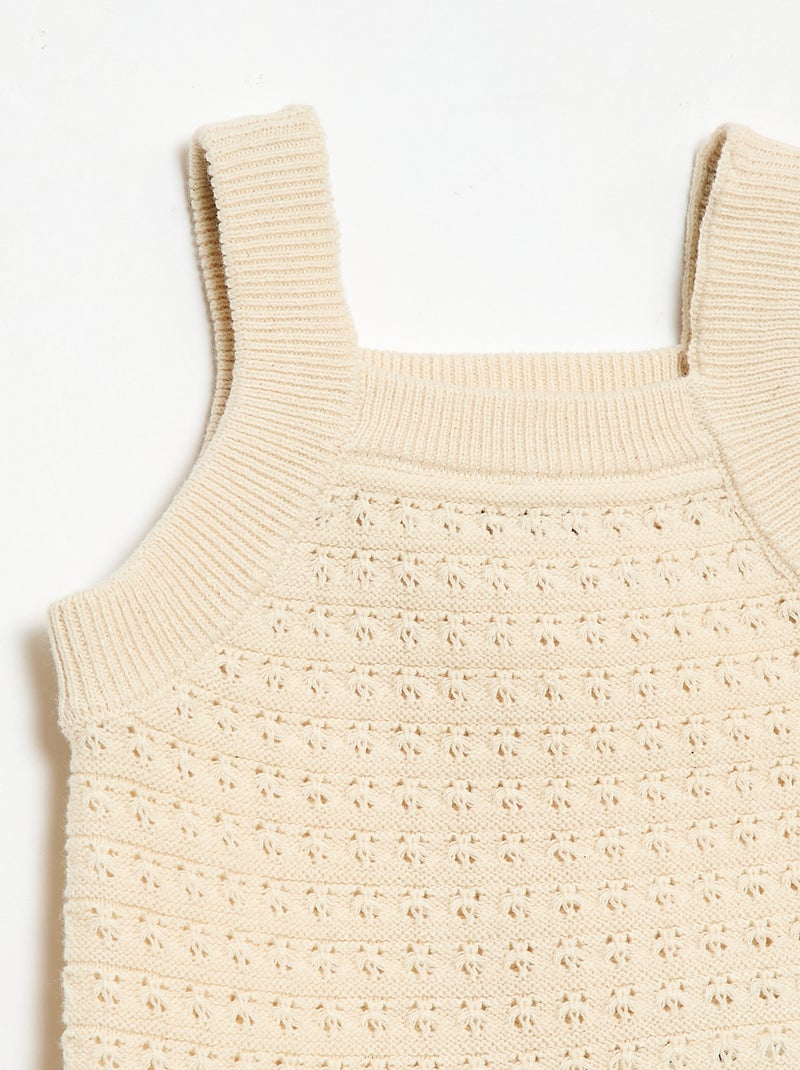 2-delige set met short en T-shirt van haakwerk Wit - Kiabi