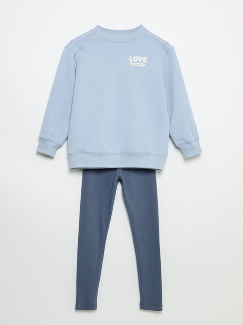 2-delige set met sweatshirt en legging - Kiabi 2-delige set met sweatshirt en legging - Kiabi