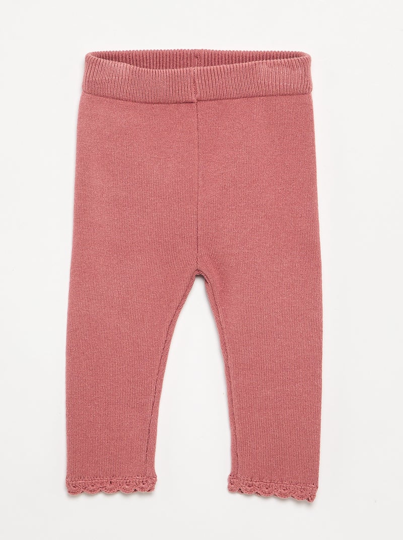 2-delige set met sweatshirt en legging van compact breisel Rose - Kiabi