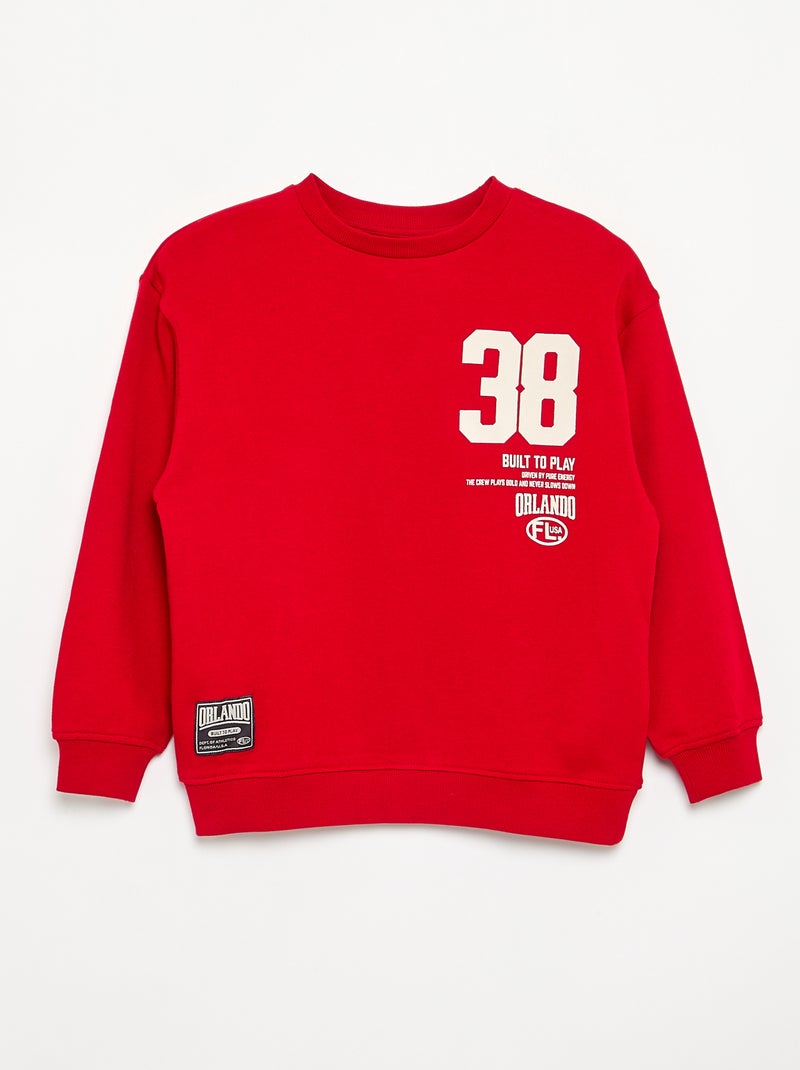 2-delige set met sweatshirt en sporttraining Rood - Kiabi