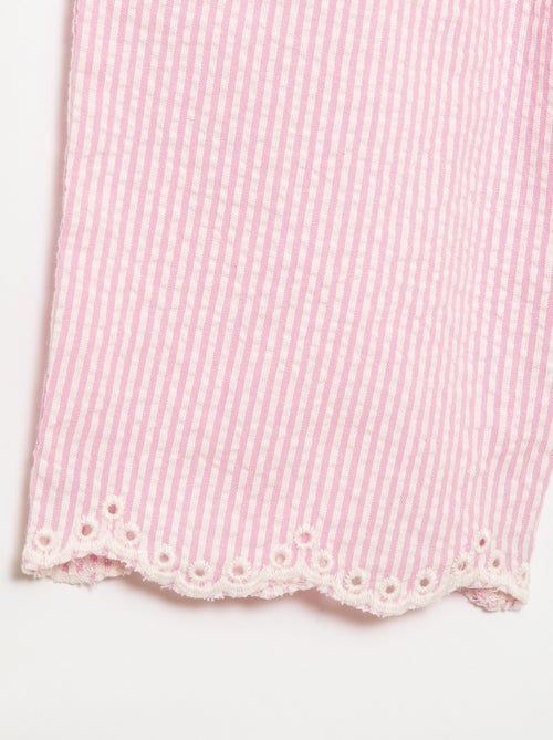 2-delige set met Vichyblouse en -broek - Kiabi